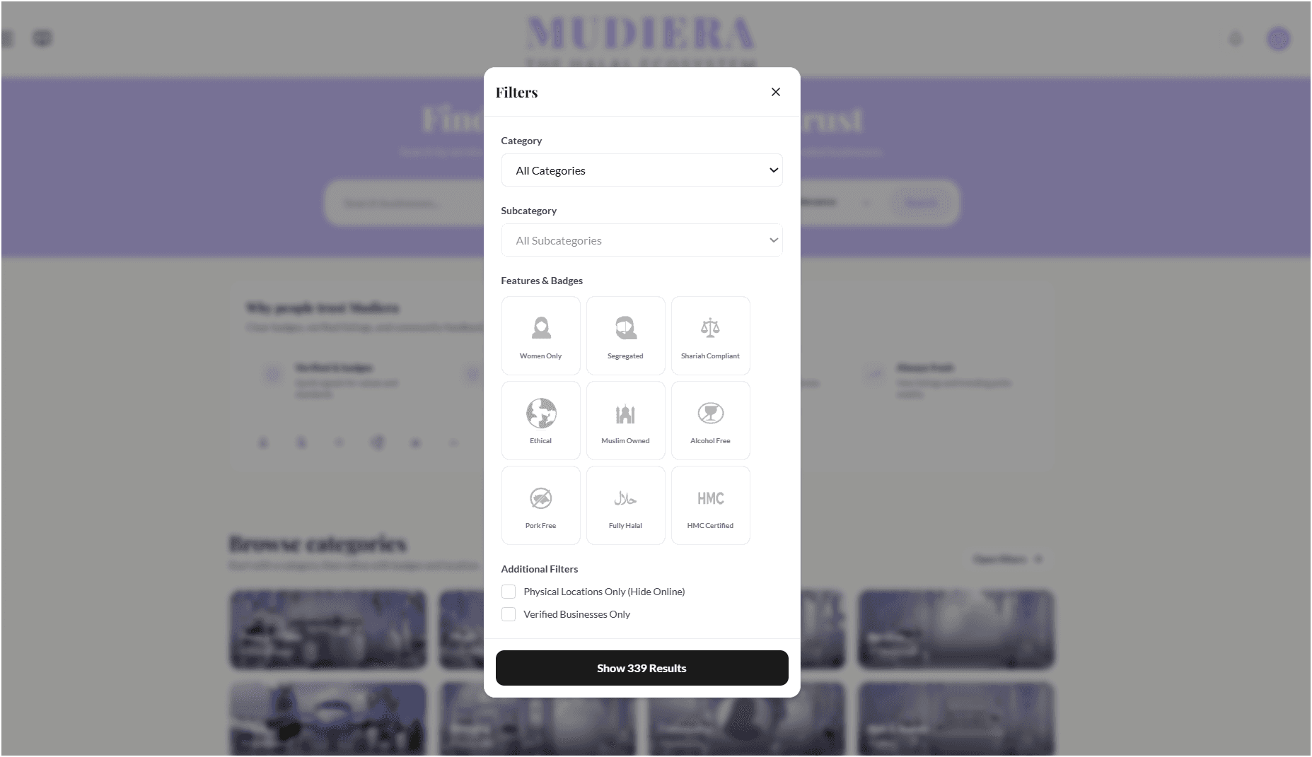 Directory tutorial: search, filters, and favourites