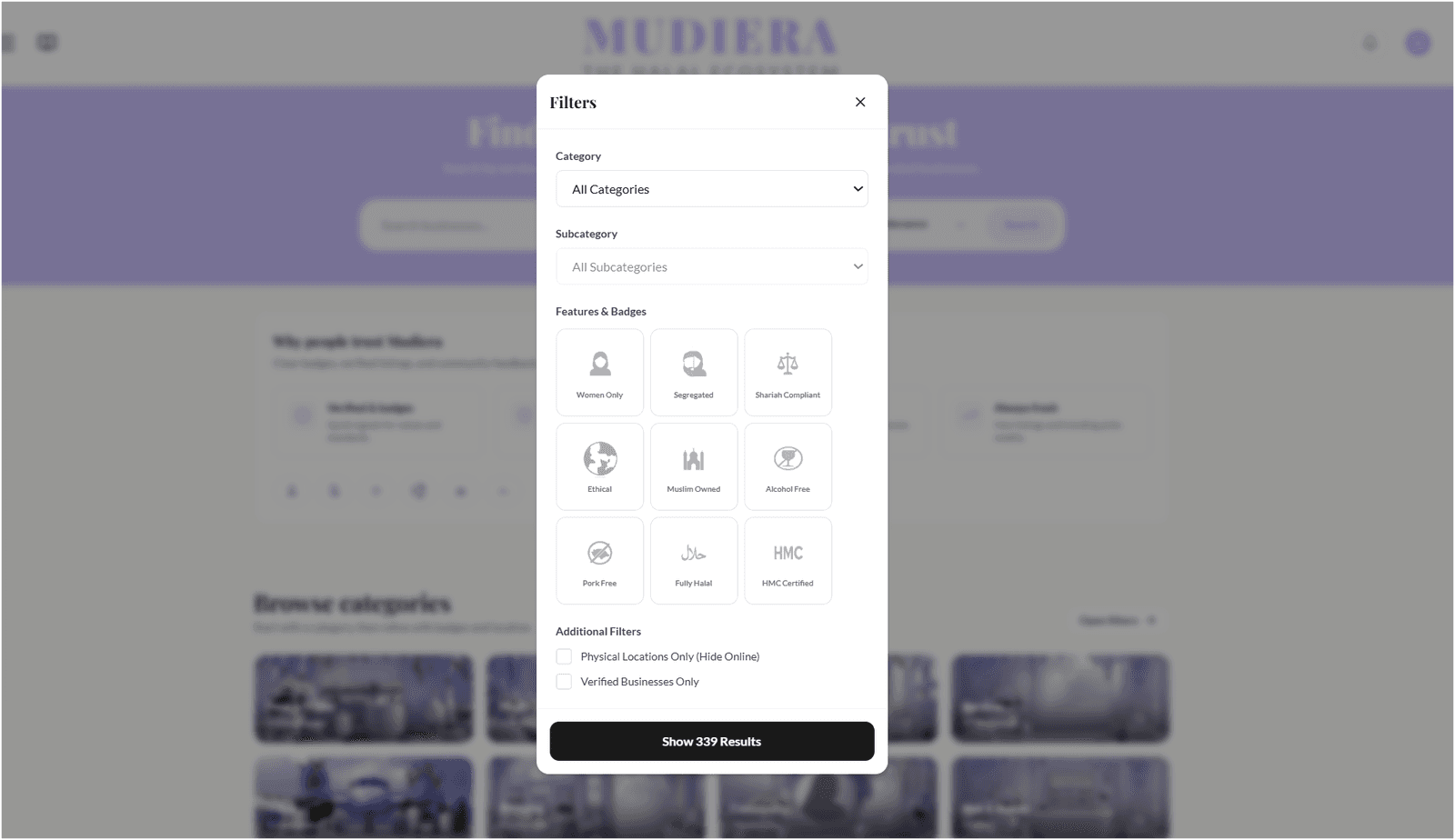 Directory tutorial: search, filters, and favourites